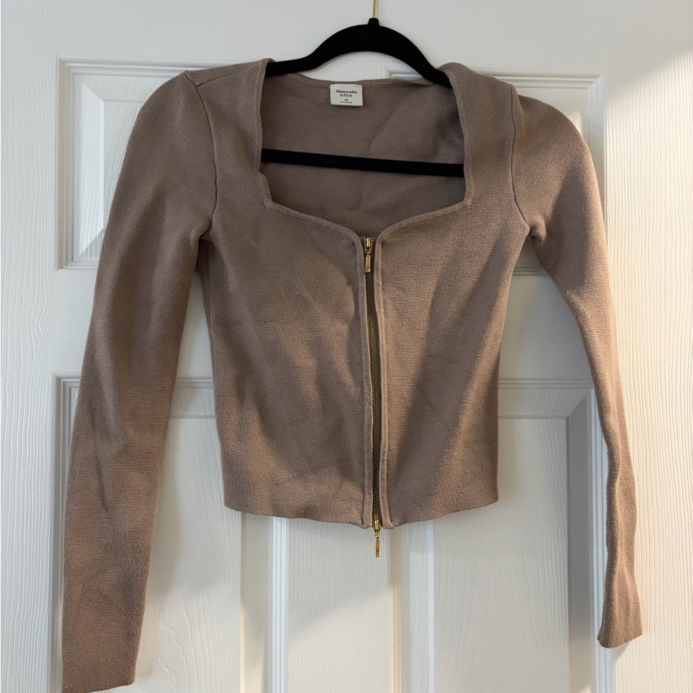 Abercrombie & Fitch Tan Long Sleeve Top